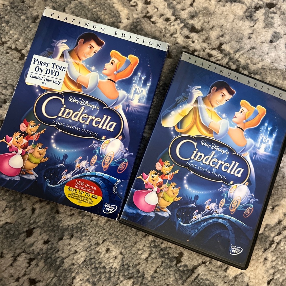 Disney's “Cinderella” 2-Disc Platinum Edition DVD with slipcase